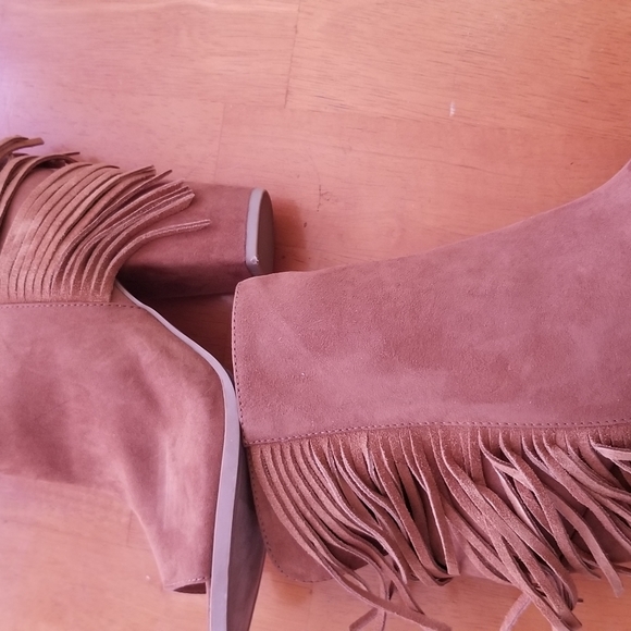 Mossimo ankle boots peep toe fringe design - Picture 16 of 16